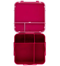 MontiiCo Lunchbox w. 5 Rum - Bento Plus - 1.3 L - Crimson
