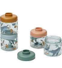 Liewood Food container - Dominique - 4-Pack - Sea creature/Sandy