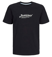Jack & Jones Stuttermabolur - JJBeau - Black