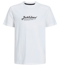 Jack & Jones Stuttermabolur - JJBeau - White