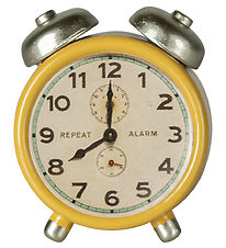 Maileg Miniature Alarm Clock - Mouse - Yellow