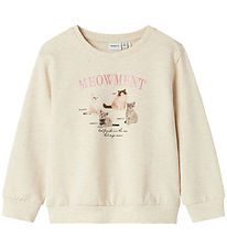 Name It Sweatshirts - NmfBoletta - Peyote Melange M. Prentað