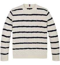 Tommy Hilfiger Blouse - Knitted - Ivory Petal/Dark Night Navy St