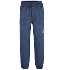 Calvin Klein Hosen - Essential Gewebte Cargohose - Oceana Blue