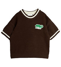 Mini Rodini T-shirt - Knitted - Lizard - Brown