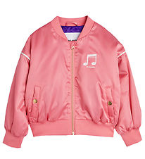 Mini Rodini Jacke - Note Chenille Satin Baseball - Pink
