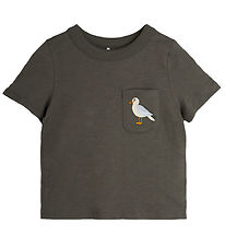 Mini Rodini T-Shirt - Möwe - M Wüstengrün