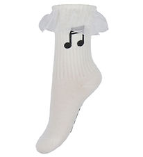 Mini Rodini Socken - Rib - Hinweis Frill - Weiß
