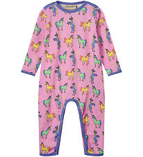 Småfolk Onesie - Rosa Lavender m. Enhörningar