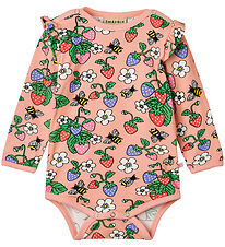 Småfolk Body L/æ - Blossom m. Jordgubbar