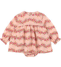 Konges Sløjd Bodysuit w. Skirt L/æ - Bella Frill - Flora Pink