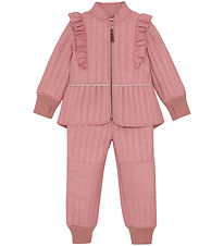 En Fant Thermokleidung - Alt Rose m. Rüschen/Glitter