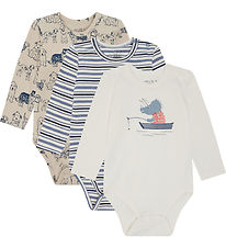 Hust and Claire Bodysuit L/æ - 3-Pack - Bertram - Cement
