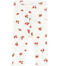 Konges Sløjd Leggings - Rib - Minnie - Rose Rauður M. Mynsturprj