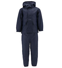 Ver de Terre Regenkleidung m. Thermo - PU - Navy