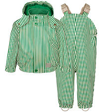 MarMar Regenkleding m. Bretellen - PU - Oddy - Green Strepen