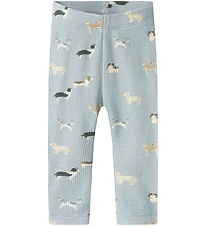 Name It Leggings - Rib - NbmBark - Quarry M. Hundar