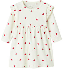 Name It Dress - NbfDheart - Cloud Dancer w. Hearts
