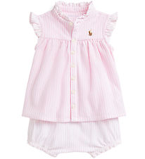 Polo Ralph Lauren Top/Bloomers - Rosa/Weiß gestreift
