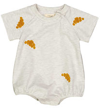 VACVAC Bodysuit k/æ - Sweat - Calais - Grey Melange w. Print