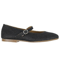 Angulus Ballerina Slippers - Black Glitter