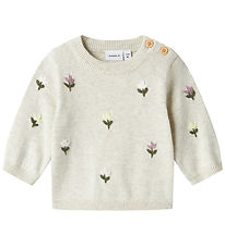Name It Blouse - Knitted - NbFFaflow - Peyote Melange w. Flowers