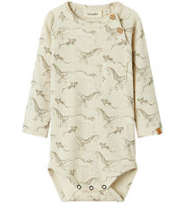 Lil' Atelier Bodysuit L/æ - Rib - Nbmgio - Turtledove
