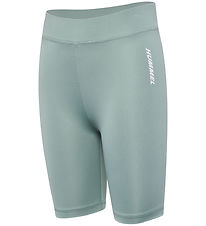 Hummel Bicycle Shorts - hmlLuna Thighs - Iceberg Green