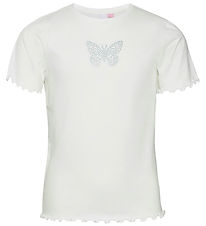 Vero Moda Girl Stuttermabolur - VmLilo - Snow White/Þverslaufa