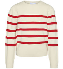 Vero Moda Girl - Strick - VmSaba - Birch/Fiery Red