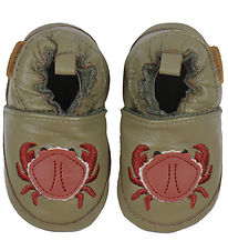 Mikk-Line Leren Slippers - Zeewier