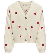 Kids Only Cardigan - Rib - Knitted - KogDana - Birch/Packing Hea