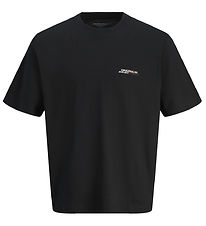 Jack & Jones Stuttermabolur - JorIslington - Svart M. Prentað