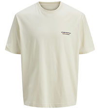 Jack & Jones Stuttermabolur - JorIslington - Antique White M. Pr