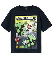 Name It T-shirt - NkmMus Minecraft - Marinblå Blazer
