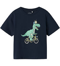 Name It Stuttermabolur - NmmVictor - Dökkblátt Blazer/Hjól