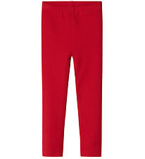 Name It Leggings - NmfDagnes - Kínversk rauð M. Mynsturprjón