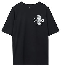 LMTD T-shirt - NlnFordy Smurfs - Black