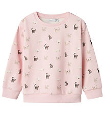 Name It Sweatshirt - NmfBrigitta - Ballerina/Melange w. Cats