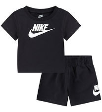 Nike Stuttbuxnasett - Stuttermabolur/Stuttbuxur - Svart
