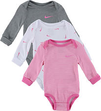 Nike Bodysuit L/æ - 3-Pack - White/Playful Pink