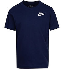 Nike Stuttermabolur - Midnight Dökkblátt