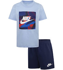 Nike Stuttbuxnasett - Stuttermabolur/Stuttbuxur - Midnight Dökkb