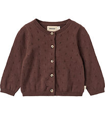 Wheat Cardigan - Knitted - Maia - Eggplant