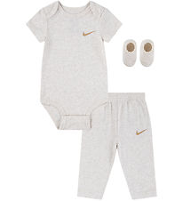 Nike Gjafabox - Samfella k/æ/Buxur/Sokkar - Pale Ivory Heather