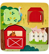 Fisher Price Activity Plate - Wood - Farm Animals