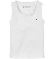 Tommy Hilfiger Tanktop - Essential Rib - White w. Lace
