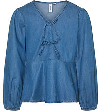 Vero Moda Girl Bluse - VmDemi - Medium+ Blue Denim