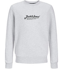 Jack & Jones Peysa - JjBeau - White Melange