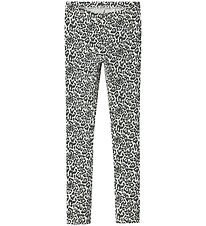 Name It Leggings - NkfVivian - Light Grey Melange/Leo